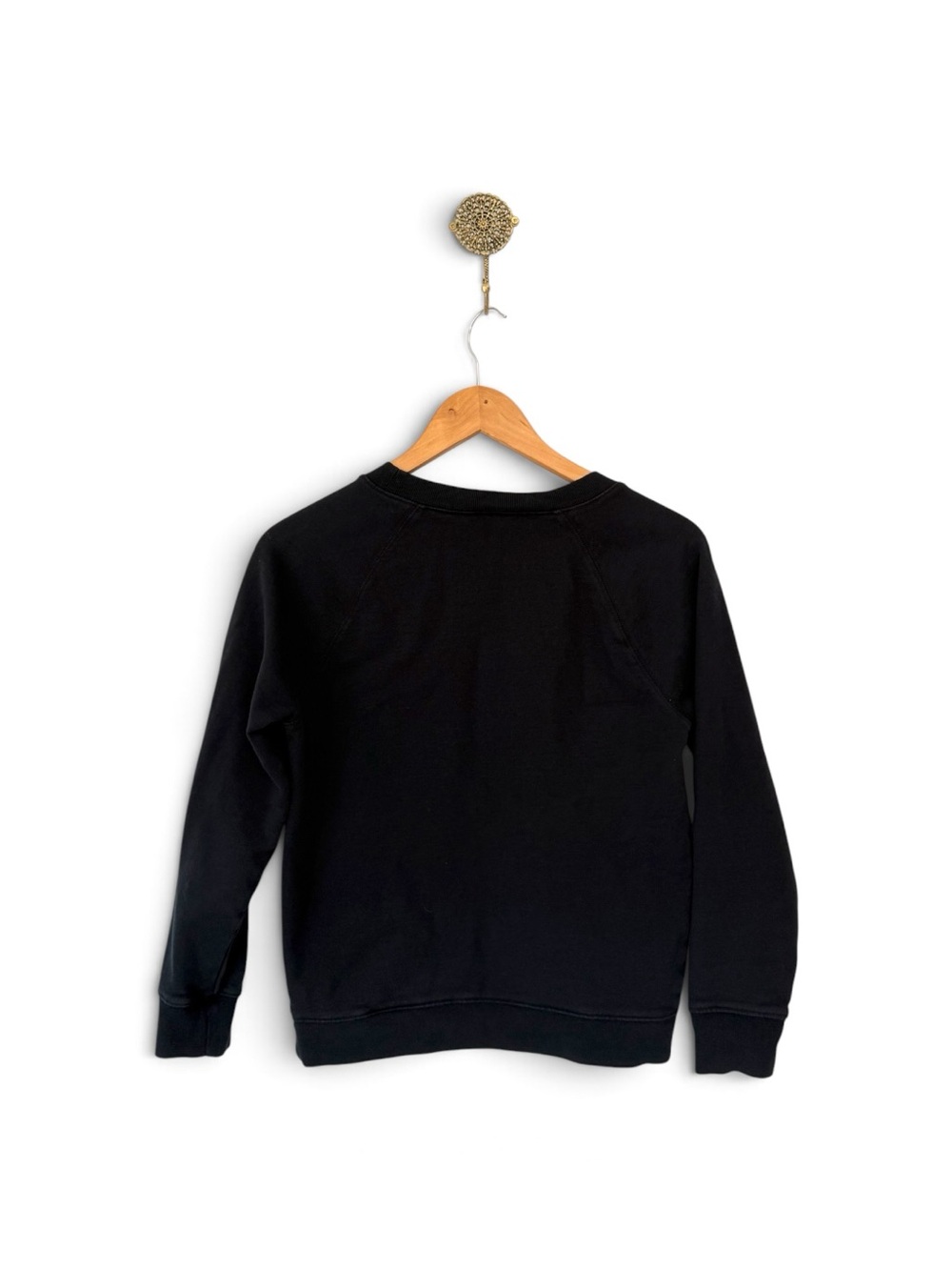 J.Crew Black "Love." Graphic Cotton Crewneck Sweatshirt Pullover XS (Fits XXS/XS - Picture 3 of 9